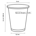 Vasos de Plástico PP Transparentes 330ml (50 Uds)