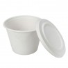 Salseras con Tapa Biodegradables Caña Azúcar 120ml (500 Uds)
