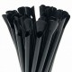 Pajitas con Cucharita Biodegradables PLA Negras Ø6mm x 21cm (6.000 Uds)