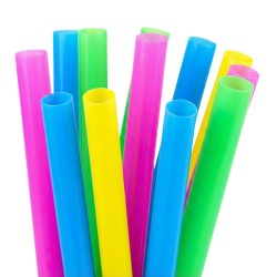 Pajitas Biodegradables PLA Extra Gruesas Colores Ø10mm x 21cm (1.000 Uds)