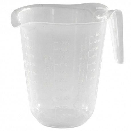 Jarra de Plástico Medidora 1 Litro (1 Ud)