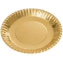 Platos de Cartón Dorados 23cm (500 Uds)