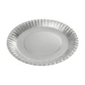 Platos de Cartón Plateados 18cm (12 Uds)