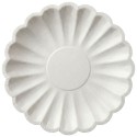Platos de Cartón Elegantes Blanco Nacar 23cm (6 Uds)