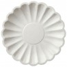 Platos de Cartón Elegantes Blanco Nacar 23cm (6 Uds)