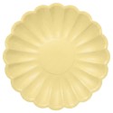 Platos de Cartón Elegantes Amarillo Pastel 23cm (6 Uds)