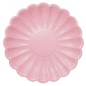 Platos de Cartón Elegantes Rosa Pastel 23cm (6 Uds)