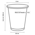 Vasos de Plástico PP Plus Transparentes 355ml (50 Uds)