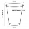 Vasos Biodegradables PLA Transparentes 400ml (1.000 Uds)