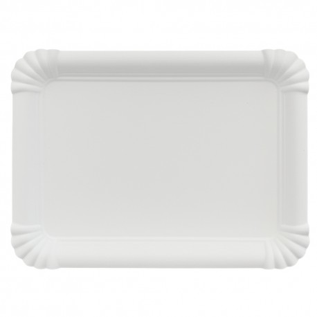 Bandejas de Cartón Blancas Rectangular 18 x 24 cm (50 Uds)