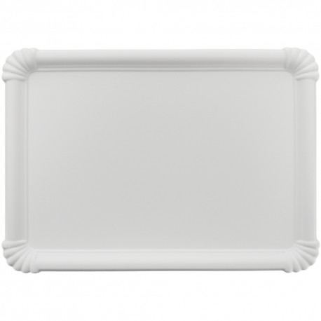 Bandejas de Cartón Blancas Rectangular 25x34cm (50 Uds)