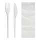 Set de Cubiertos, Tenedor, Cuchillo y Servilleta (500 Uds)