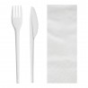 Set de Cubiertos, Tenedor, Cuchillo y Servilleta (500 Uds)