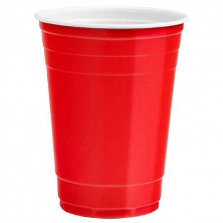Vasos Fiesta Bicolor de Plástico PP Fiesta 450ml Rojos (480 Uds)
