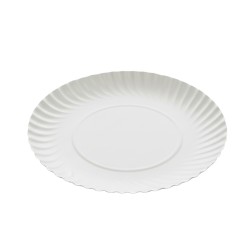 Bandejas de Cartón Blancas Redondas 21cm (100 Uds)