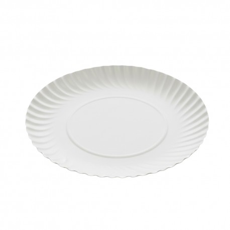 Bandejas de Cartón Blancas Redondas 21cm (100 Uds)