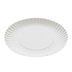 Bandejas de Cartón Blancas Redondas 25cm (100 Uds)