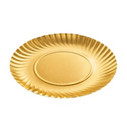 Bandejas de Cartón Doradas Redondas 23cm (100 Uds)