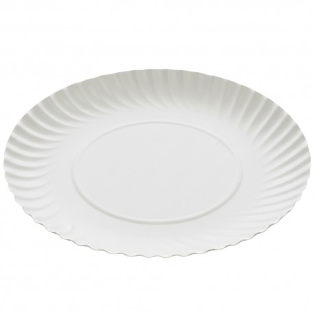 Bandejas de Cartón Blancas Redondas 35cm (50 Uds)