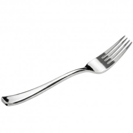 Tenedores de Plástico Metalizados Premium 18,5cm (1.000 Uds)