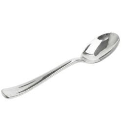 Cucharas de Plástico Metalizadas Premium 17,2cm (1.000 Uds)