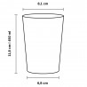Vasos de Plástico Duro PP Sidra Reutilizables 450ml (350 Uds)