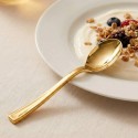 Cucharitas Postre de Plástico Metalizadas Doradas 13cm (8 Uds)