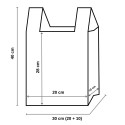 Bolsas de Plástico Asas Camiseta 30x40cm Recicladas y Reutilizables (100 Uds)