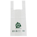 Bolsas de Plástico Asas Camiseta 35x50cm Recicladas y Reutilizables (65 Uds)