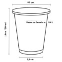 Vasos Biodegradables PLA Transparentes 500ml (50 Uds)
