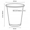 Vasos Biodegradables PLA Transparentes 500ml (50 Uds)