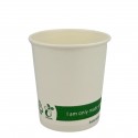 Vasos Biodegradables de Cartón Blanco "Friendly" 4Oz/120ml Ø6,2cm (50 Uds)