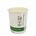 Vasos Biodegradables de Cartón Blanco "Friendly" 4Oz/120ml Ø6,2cm (50 Uds)