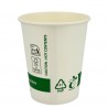 Vasos Biodegradables de Cartón Blanco "Friendly" 7Oz/200ml Ø7cm (50 Uds)
