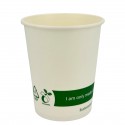 Vasos Biodegradables de Cartón Blanco "Friendly" 7Oz/200ml Ø7cm (50 Uds)