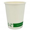 Vasos Biodegradables de Cartón Blanco "Friendly" 8Oz/240ml Ø8cm (50 Uds)