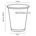 Vasos Biodegradables PLA 340ml Transparentes (50 Uds)