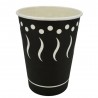 Vasos de Cartón Negro "Coffee" 12Oz/360ml Ø9cm (50 Uds)