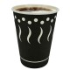 Vasos de Cartón Negro "Coffee" 12Oz/360ml Ø9cm (50 Uds)