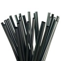 Pajitas Biodegradables PLA Negras Rectas Ø8mm x 15cm (250 Uds)