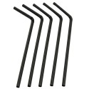 Pajitas Flexibles Biodegradables PLA Negras Ø5mm x 21cm (250 Uds)