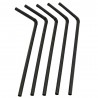 Pajitas Flexibles Biodegradables PLA Negras Ø5mm x 21cm (250 Uds)