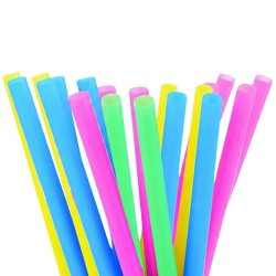 Pajitas Biodegradables PLA Colores Rectas Ø7mm x 18cm (50 Uds)