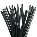 Pajitas Biodegradables PLA Negras Rectas Ø8mm x 23cm (250 Uds)