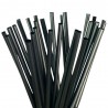 Pajitas Biodegradables PLA Negras Rectas Ø8mm x 23cm (250 Uds)