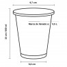 Vasos de Plástico PET 650ml Ø 9,5 cm (50 Uds)