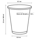 Vasos de Plástico PET 650ml Ø 9,5 cm (800 Uds)