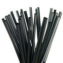 Pajitas de Plástico PP Reutilizables Negras Rectas Ø6mm x 20cm (500 Uds)