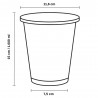 Vasos Biodegradables PLA Mini/Litrona Impresos 1.000ml (25 Uds)