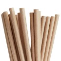 Pajitas de Papel Kraft Rectas Ø7,5mm x 15cm (100 Uds)